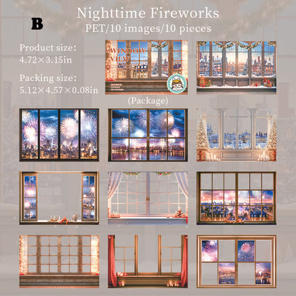 Window View Sticker 10pcs