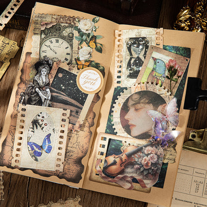 Windor Memories Vintage Flip Cards Sticker 10pcs