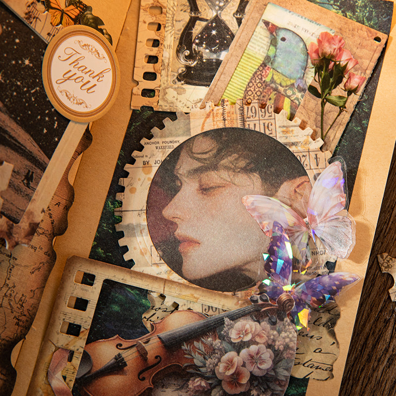Windor Memories Vintage Flip Cards Sticker 10pcs