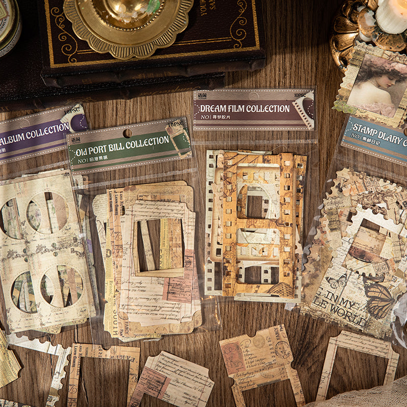 Windor Memories Vintage Flip Cards Sticker 10pcs