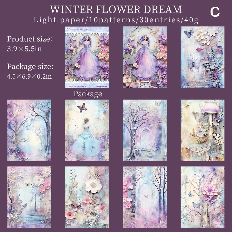 Dreams in the Snow Paper 30pcs