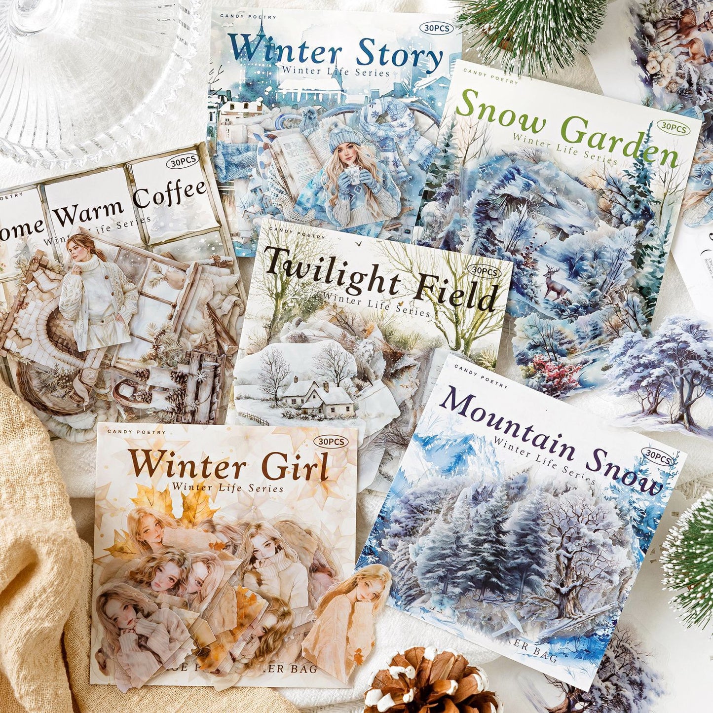 Winter Life Series Stickers 30pcs