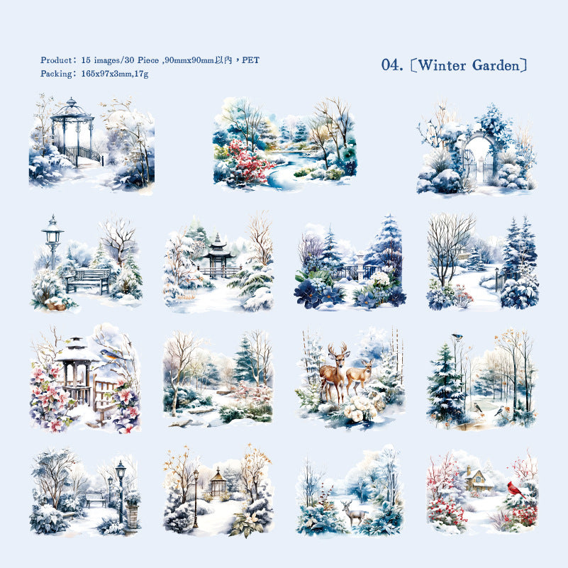 Winter Love Song Stickers 30pcs