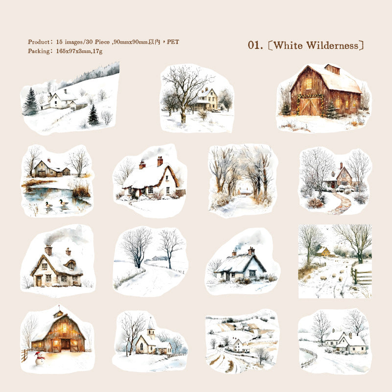 Winter Love Song Stickers 30pcs