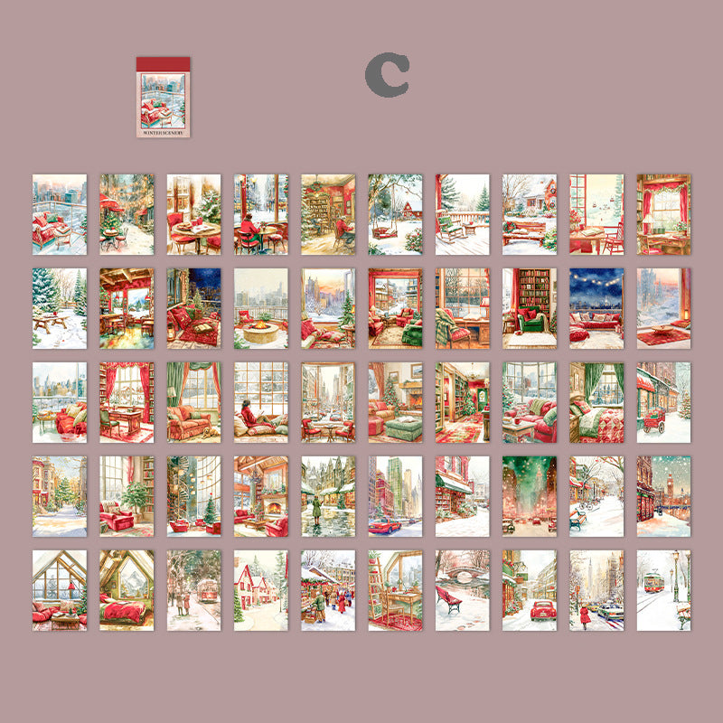 Winter Scenery Sticker 50pcs