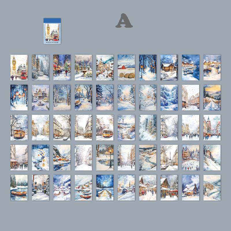 Winter Scenery Sticker 50pcs