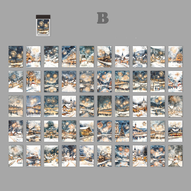 Winter Scenery Sticker 50pcs