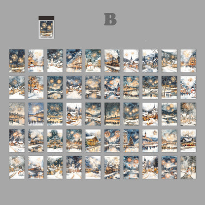 Winter Scenery Sticker 50pcs