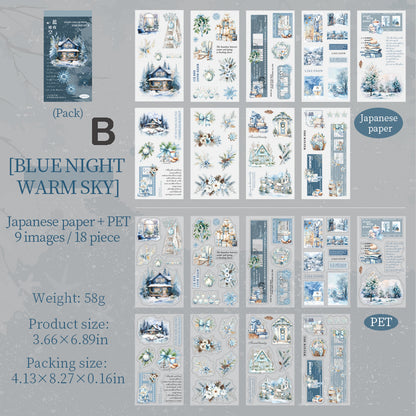 Winter Snow Collection Stickers 18pcs