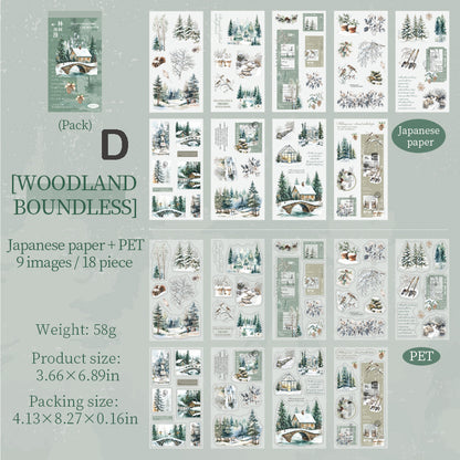 Winter Snow Collection Stickers 18pcs