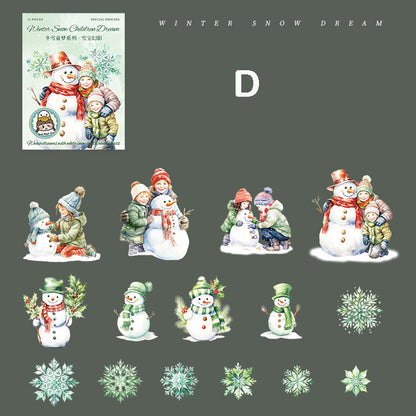 Winter Snow Dream Sticker 15pcs