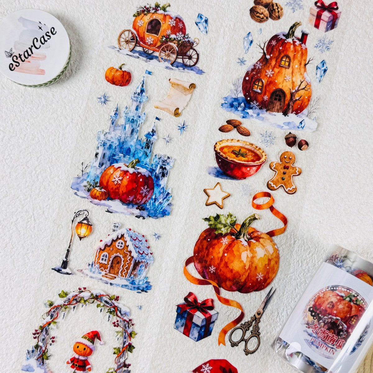 6cm*2m Winter Snow Pumpkin Tape