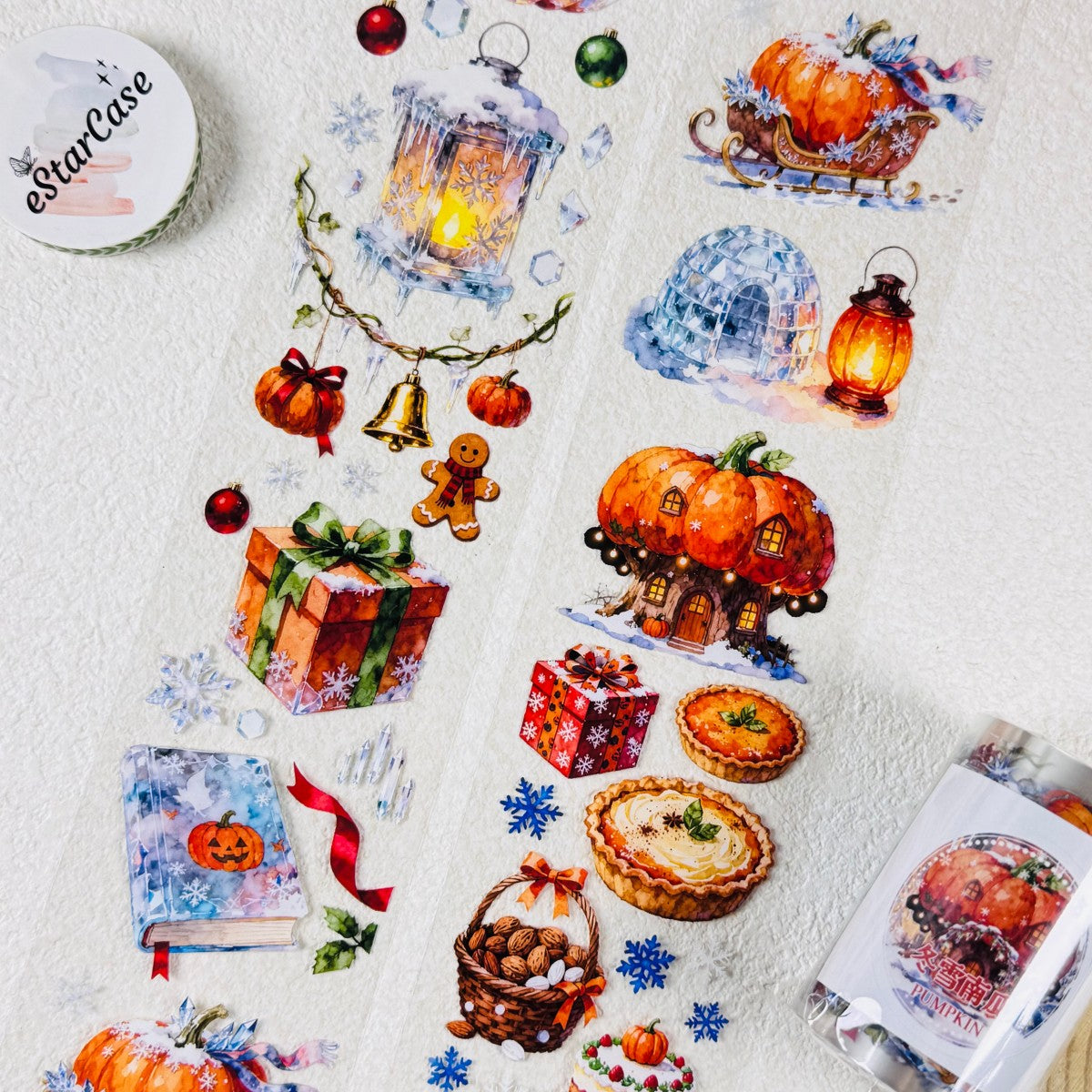 6cm*2m Winter Snow Pumpkin Tape