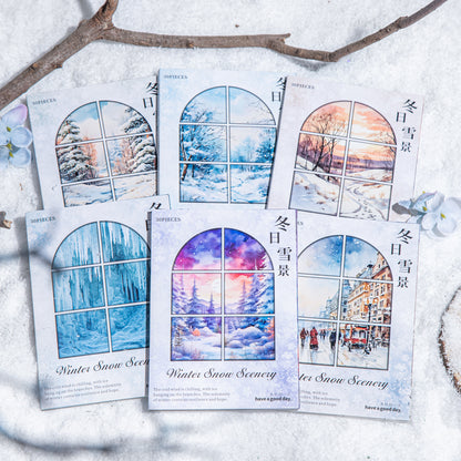 Winter Snow Scene Paper 30pcs