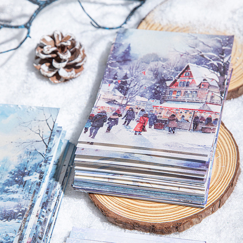 Winter Snow Scene Paper 30pcs