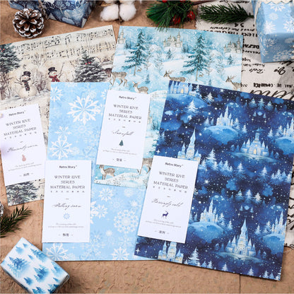 Large Size Winter Theme Paper 10pcs