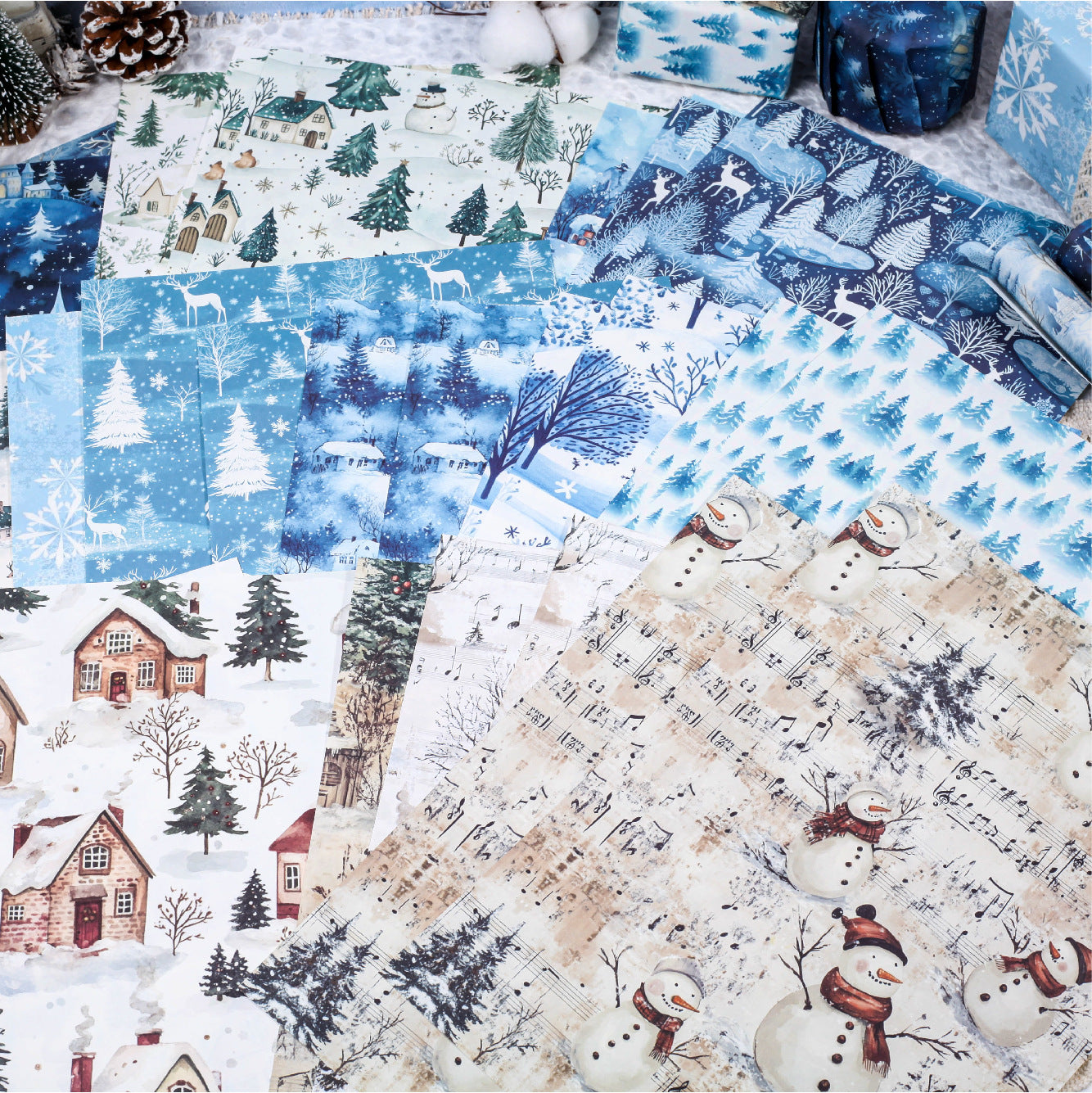 Large Size Winter Theme Paper 10pcs