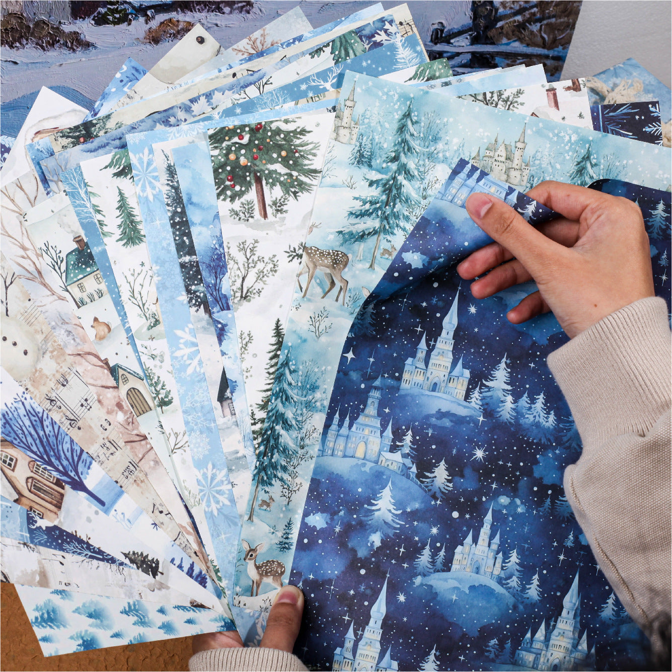 Large Size Winter Theme Paper 10pcs