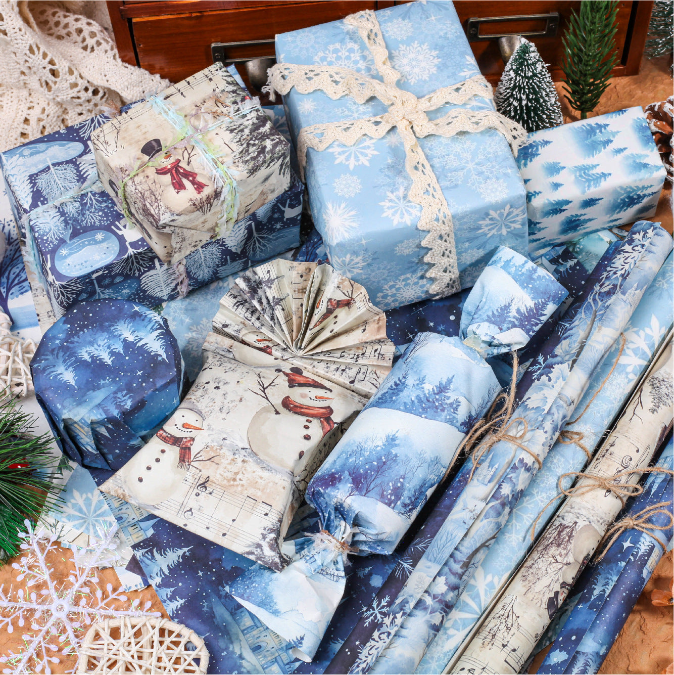 Large Size Winter Theme Paper 10pcs