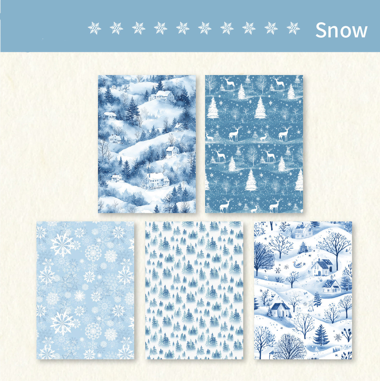 Large Size Winter Theme Paper 10pcs