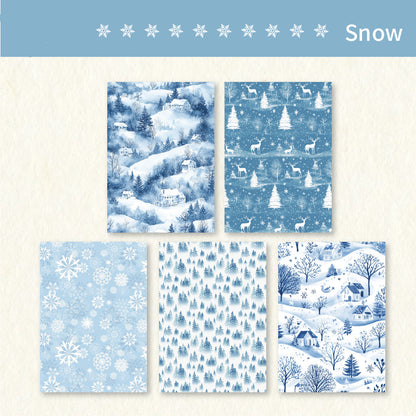 Large Size Winter Theme Paper 10pcs