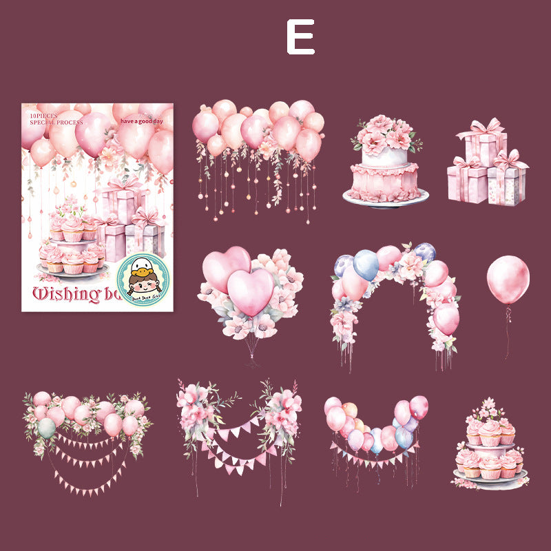 Wishing Balloon Sticker 10pcs