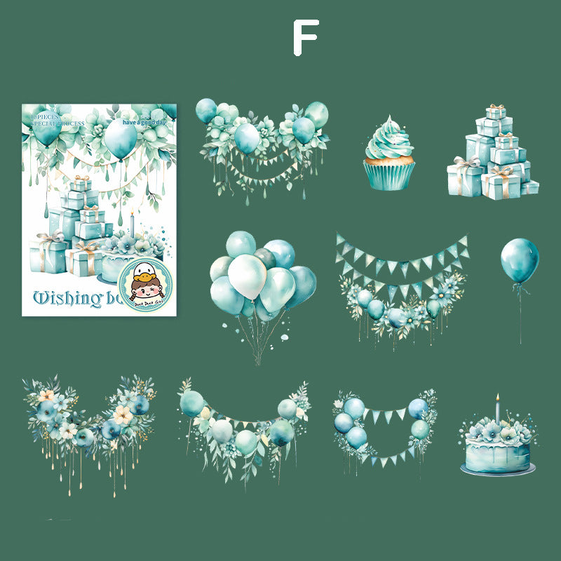 Wishing Balloon Sticker 10pcs