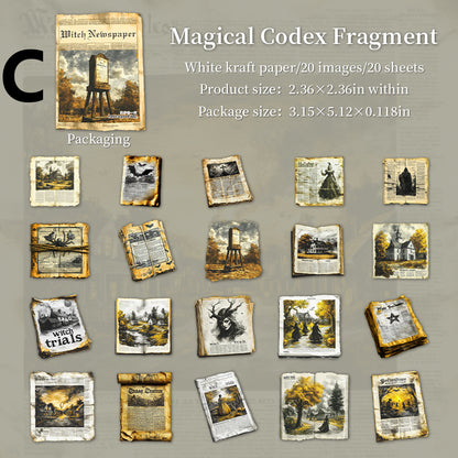 Witch Newspaper Sticker 20pcs