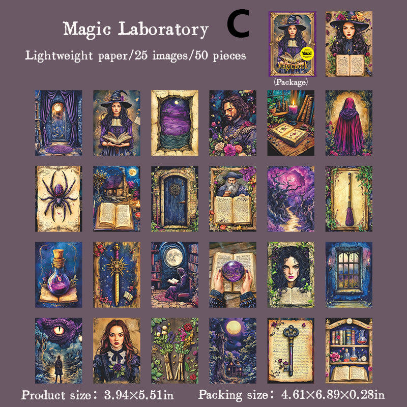 Witch's Magic Book Paper 50pcs
