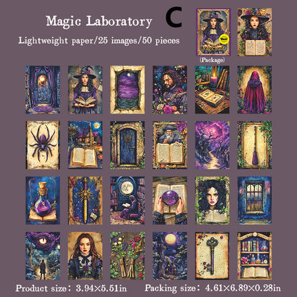 Witch's Magic Book Paper 50pcs
