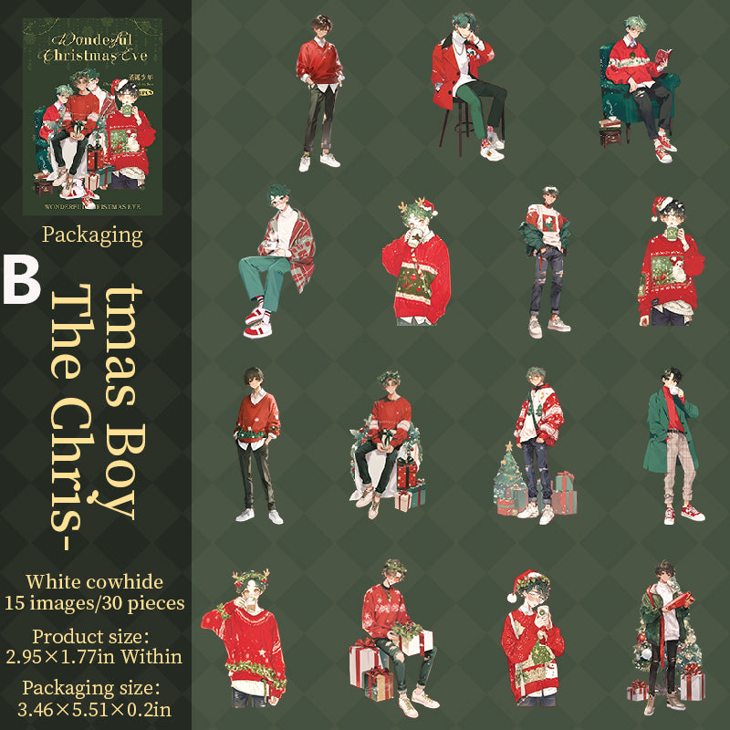 Wonderful Chirstmas Eve Sticker 30pcs