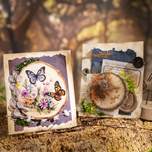 Wood Theme Sticker 10pcs