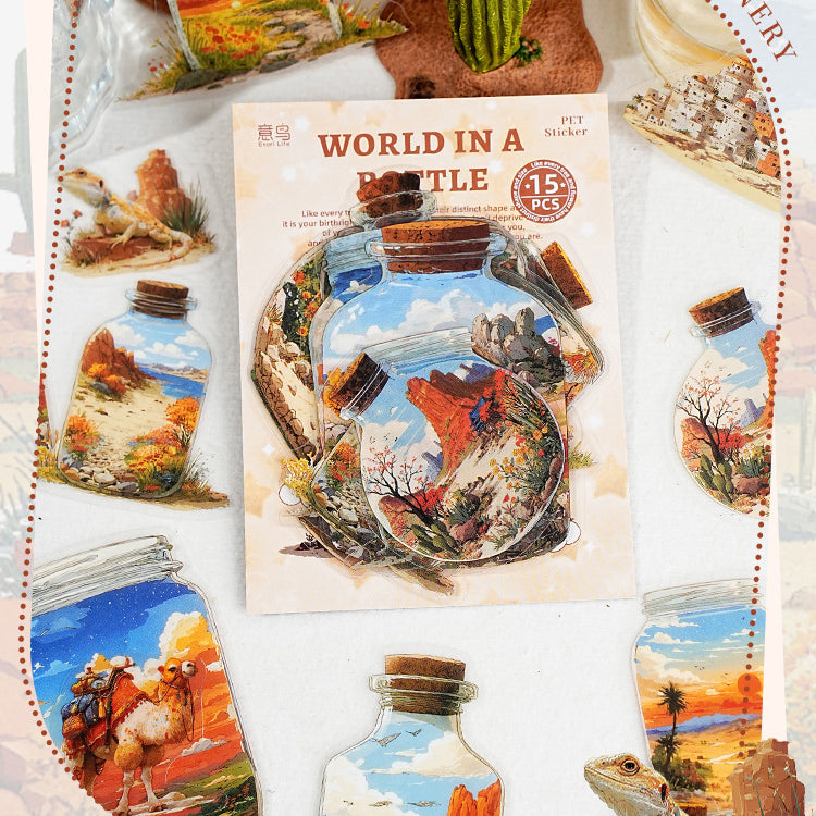 World In A Bottle Sticker 15pcs