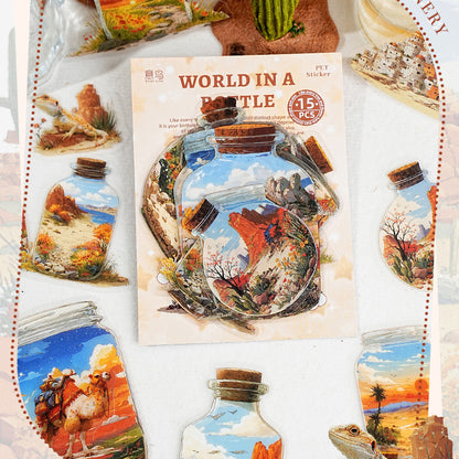 World In A Bottle Sticker 15pcs