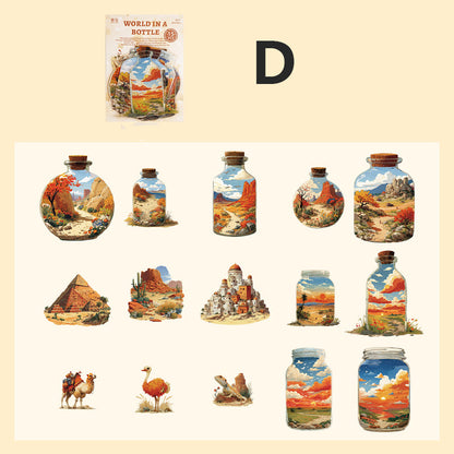 World In A Bottle Sticker 15pcs