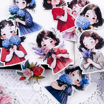 Bouquet Girl Stickers 25pcs