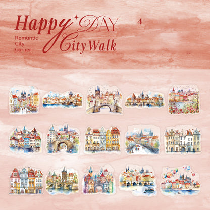 City Roaming Sticker 15pcs