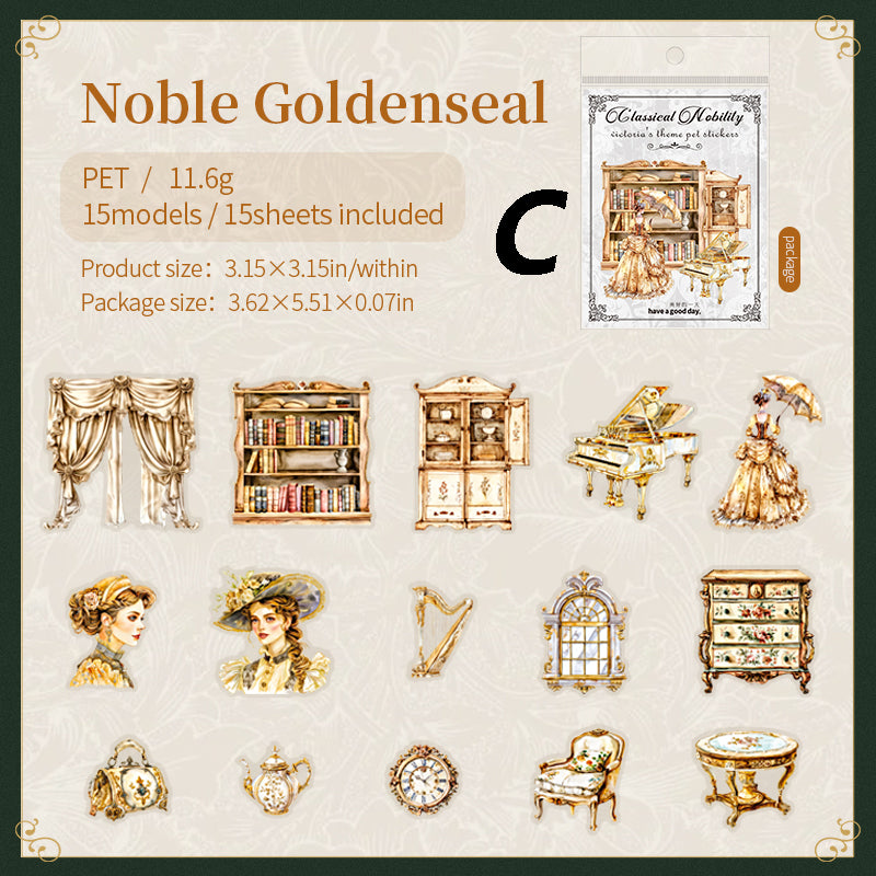 Classic Aristocrat Sticker 15pcs