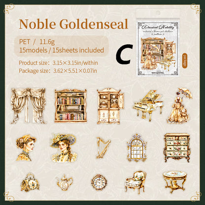 Classic Aristocrat Sticker 15pcs