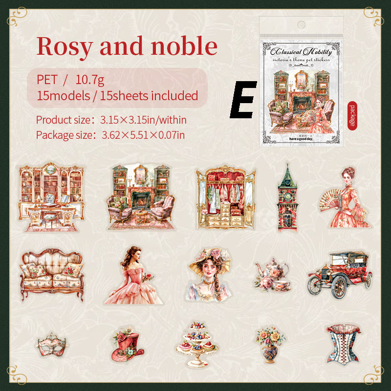 Classic Aristocrat Sticker 15pcs