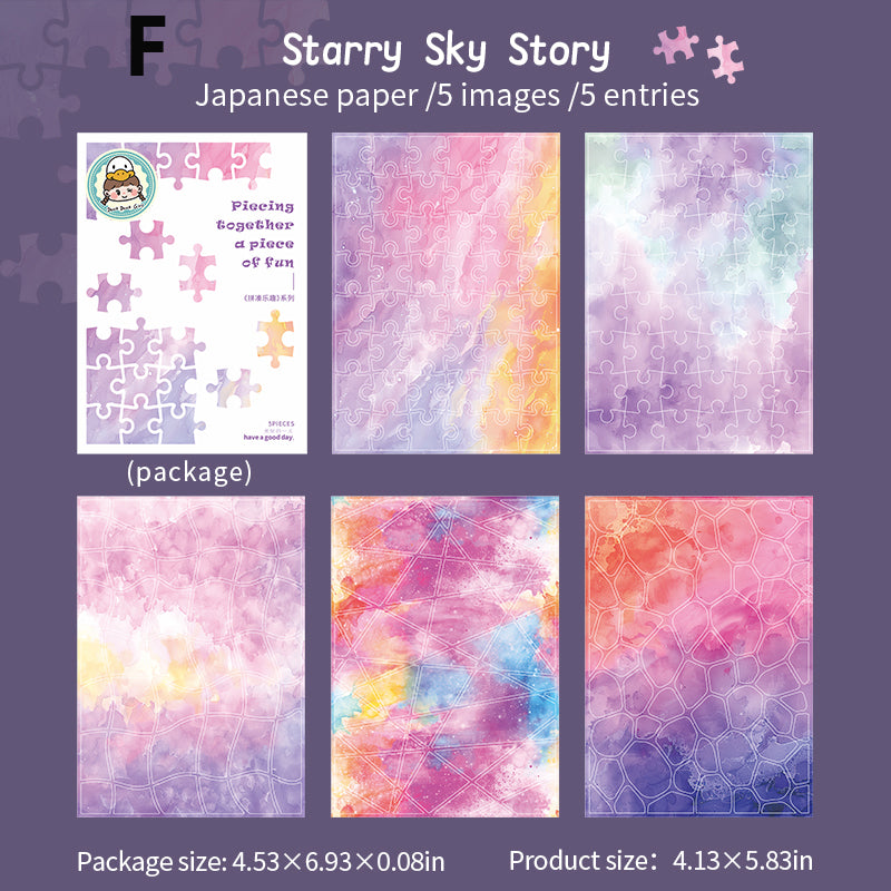 The Fun of Piecing Together Sticker 5pcs