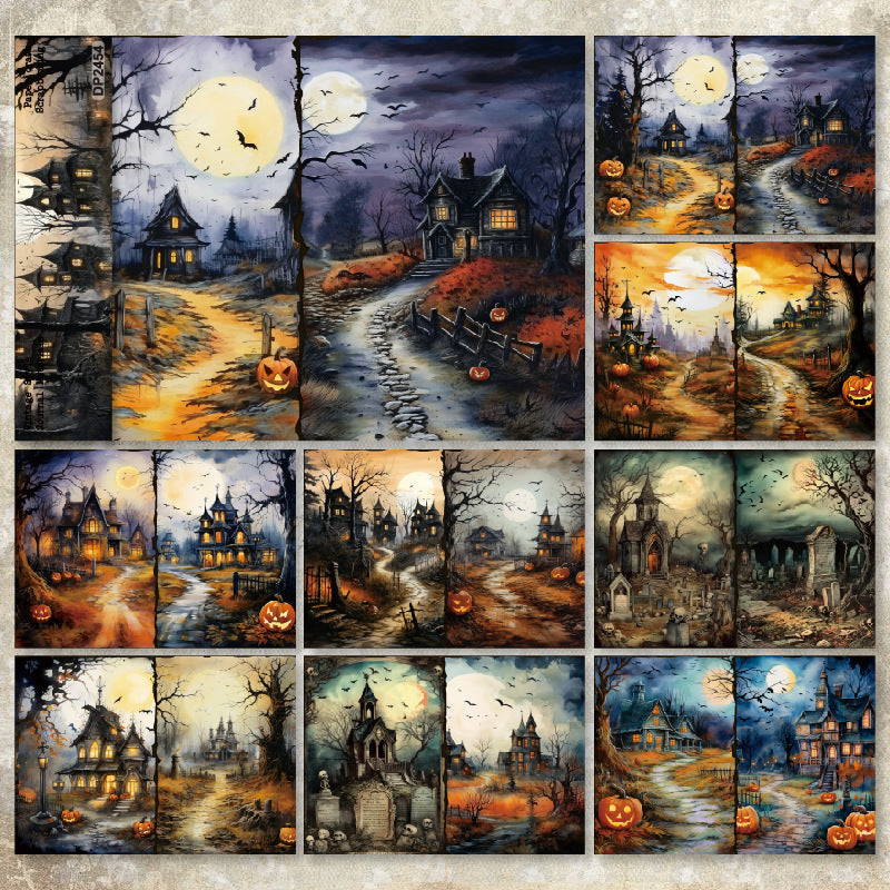 Halloween Theme Paper 8pcs