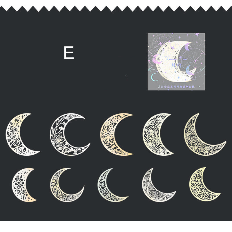 Hollow Moon Phase Paper 10pcs
