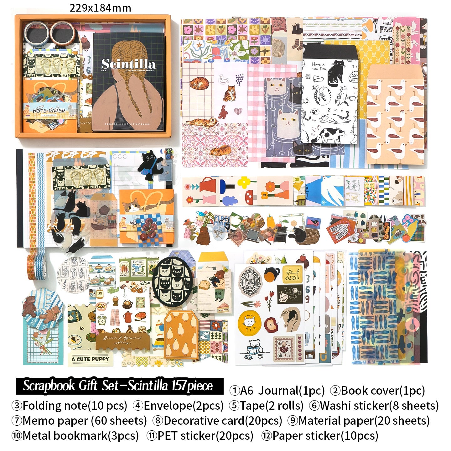 Inspiration Moment Warm Journal  Sticker 157pcs