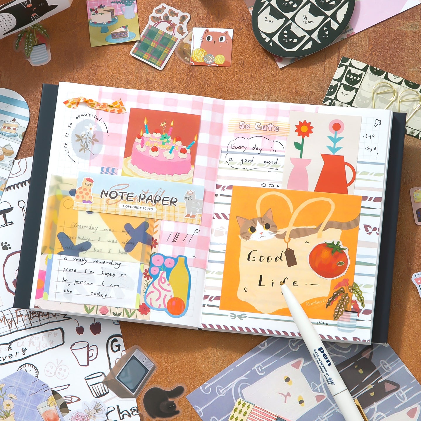 Inspiration Moment Warm Journal  Sticker 157pcs