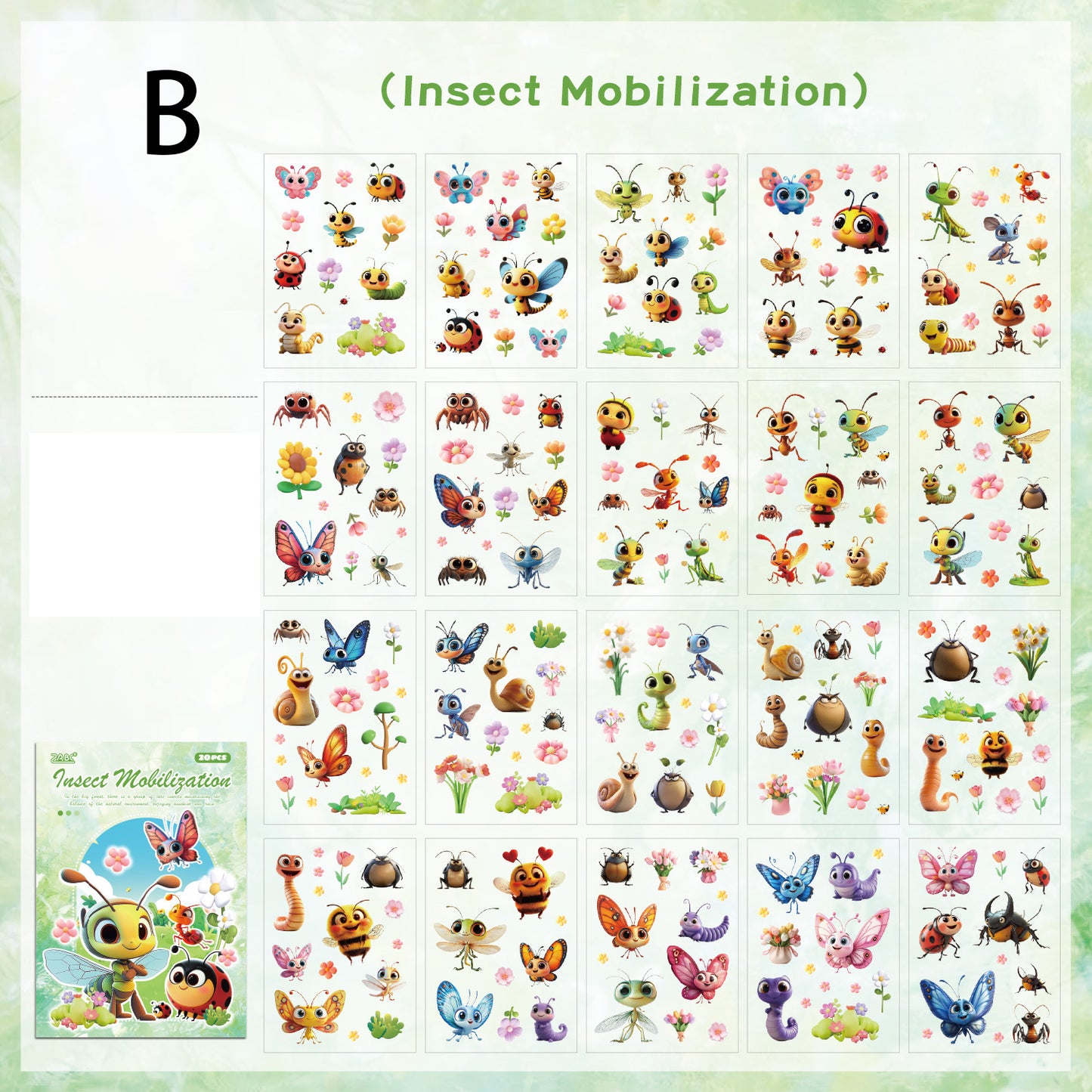 Wanxiang Biology Sticker 20pcs