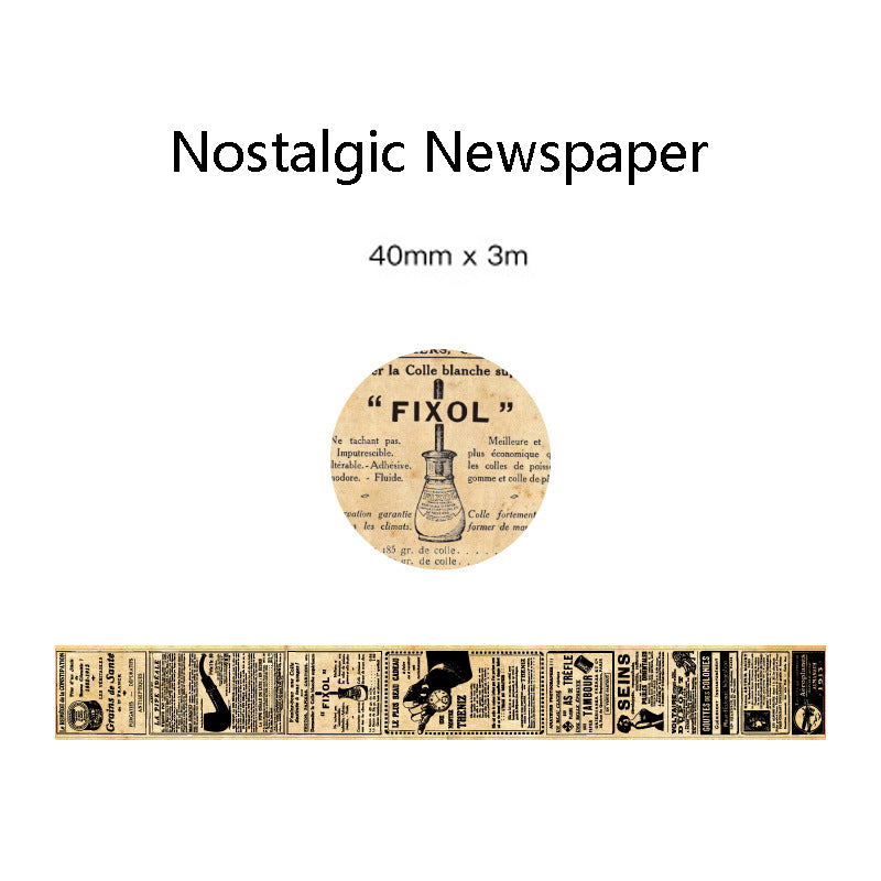 Retro Nostalgic Style Map Creative Washi Tape
