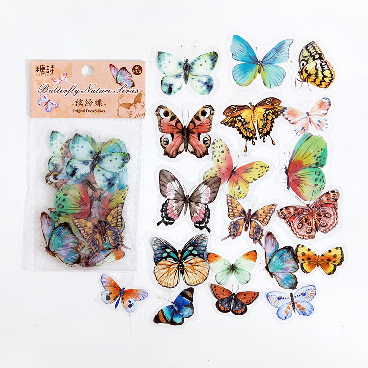 Vintage Vinyl Butterfly Sticker