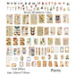 Vintage Scrapbooking Paper and Stickers 200pcs