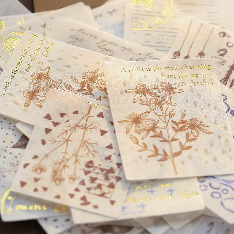 Hot Foil Embossing Stickers 40pcs